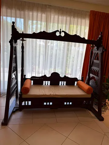 Ornate Wooden Indoor Swing / Jhoola