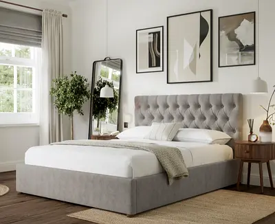 Velvet koshan Queen size bed storage bed including mattress good quality Queen bed strong bed