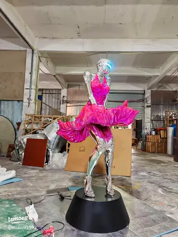 Sexy Robot Marilyn Monroe Flying Dress Statue Floor Lamp Cyberpunk Decor