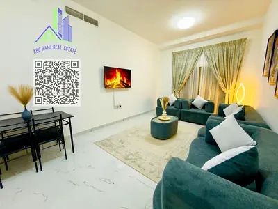 غرفتين وصالة VIP أول ساكن في النعيمية 1، فرش جديد بالكامل، 3 حمامات وبلكونة وتكييف مركزي، مساحات واسعة وتقسيم إسلامي، خلف فندق الساج ومقابل نستو.