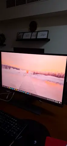 The BenQ is a 31.5-inch 4K UHD metallic grey monitor For SALE Whats app 055 837 5360
