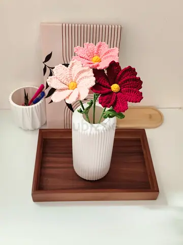 Handmade Crochet Cosmos Flowers