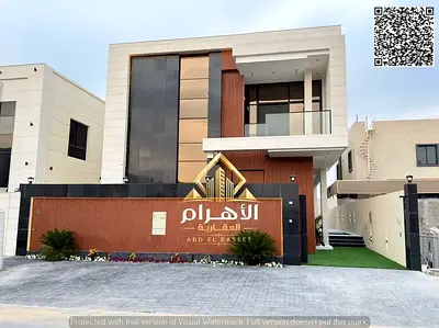 فيلا فاخرة للبيع في منطقة الباهية بطابقين وروف، تصميم عصري ومساحات واسعة مع صالات استقبال ومرافق عائلية متكاملة. تملك حر لجميع الجنسيات وموقع مميز قري