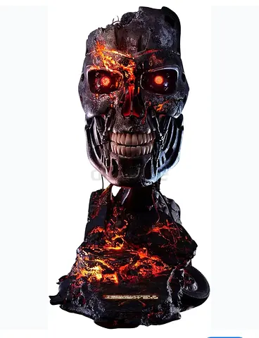 Terminator T-800 Bust Collectible Sculpture (Lava/Damaged Finish)