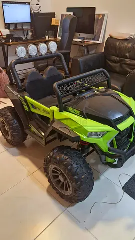 Kids Electric Ride-On Off-Road ATV Car — 4-Wheel, Green