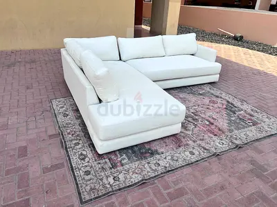 Looking Great Condition West Elm L Shape Sofa Beige