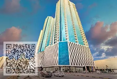 Two-bedroom apartment with a living room for sale in Al Waha Towers.