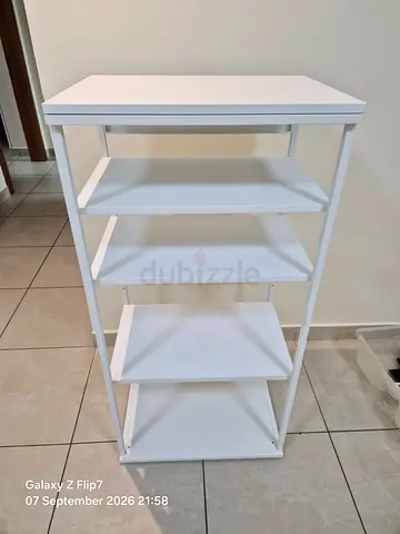 White 4-tier Open Shelf Organizer - Good Condition 60x42x123