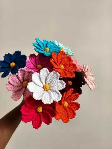 Handmade Crochet Cosmos Flowers