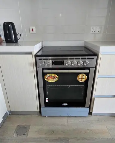 Terim 60X60 Ceramic Cooking Range Stove 6 Oven Function With Turbo Fan Stainless Steel