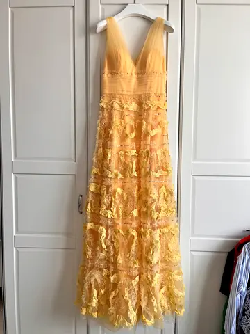 Light Lemon Yellow tulle Gown (new with tags) -