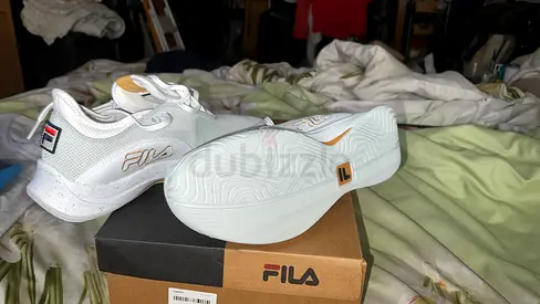 White FILA high-top tennis/padel shoes-brand new with box, size US 10, EUR 43, UK 9 for sale