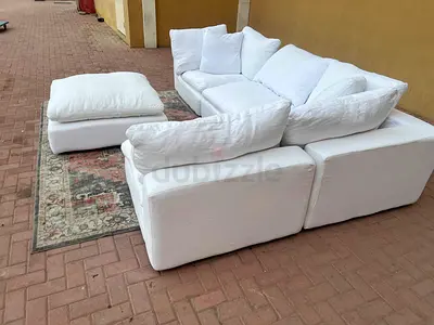 Loom collection modular feather filled sofa without footstool