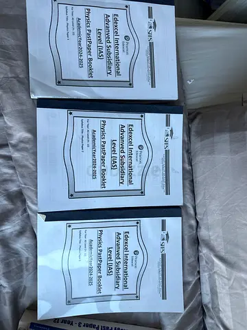Edexcel International AS/IAS Physics Past Paper 1,2,3 Booklets (2024-2025) - Set of 3