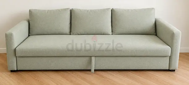 Modern Sage Green Fabric Sofa Bed
