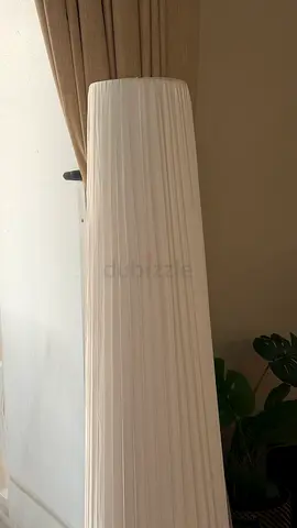 IKEA Floor Lamp (Plisse Shade) -Tall White Pleated Floor Lamp - Minimal Design