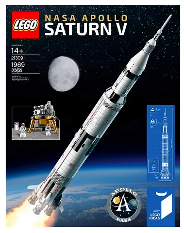 LEGO Ideas NASA Apollo Saturn V (21309) - 1969 PCS, New/Sealed