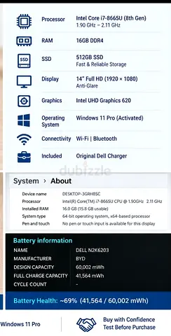 Dell Latitude 7400 i7, 16GB RAM, 512GB SSD —Business Laptop (Great Condition)