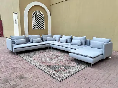 Selling high quality Ikea Sodhremn Corner Ushape Sofa light gray