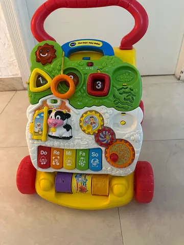 VTech First Steps Baby Walker | Push Along Walker Baby Toy with Shapes, Sounds, Music, Phrases, Pret