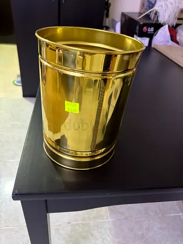 Brass Decorative Waste Bin / Small Dustbin