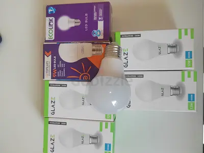 Pack of LED light bulbs (E27) - assorted brands (6 pcs) (from 9-12 Watts)