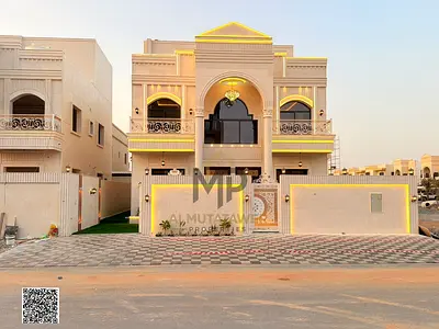 فيلا فاخرة بتصميم كلاسيكي وروف واسع وتملك حر، 6 غرف ماستر، ومواقف واسعة، سعر مميز شامل التسجيل