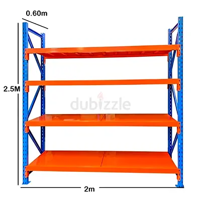Heavy Duty Industrial Storage Rack - 4 Metal Shelving 60*200*254 cm (W*L*H)