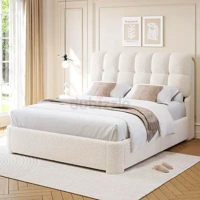 Luxury cozy 160*200  king size bed white color