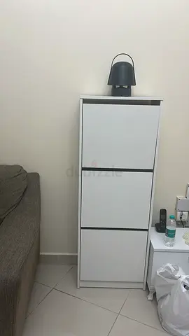 Slim 3-Drawer White Shoe Cabinet / Storage Unit — Good Condition ( 2 slim )