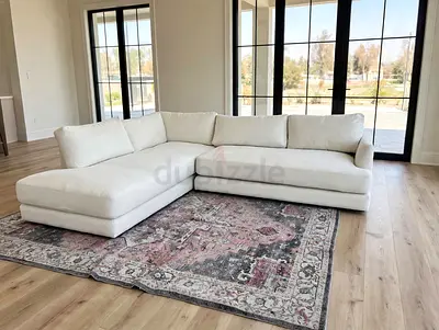 West Elm L shape Sofa Beige