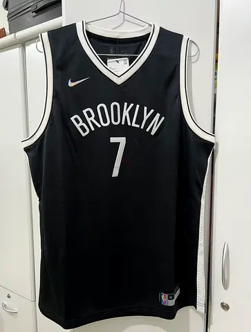 Authentic Swingman Brooklyn Nets #7 Nike Basketball Jersey - Black, Size XL junior/ Medium Adult