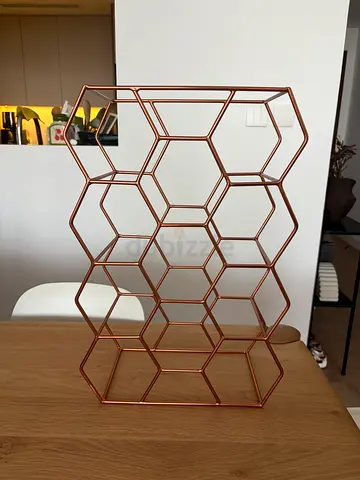 11-Bottle Wine Rack Copper - crate and barrel