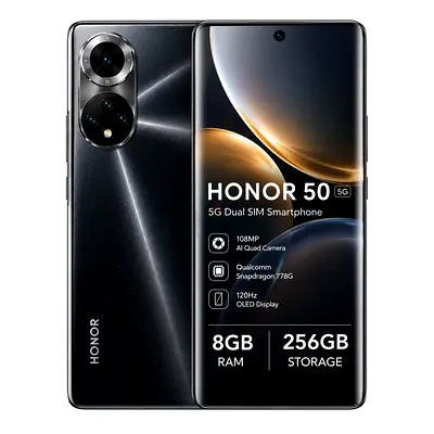 HONOR 50 5G Dual SIM Smartphone – 8GB RAM, 256GB Storage