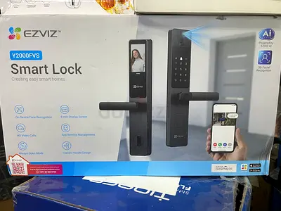 EZVIZ قفل باب ذكي بيومتري Y2000FVS من سمارت لوك، خاصية التعرف على الوجه ثلاثي الابعاد، قفل باب واي ف