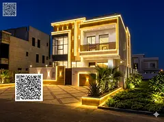 6 rooms and a roof terrace, street and alleyway, luxury finishing, central air conditioning, Al-Hali