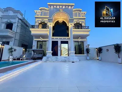 فيلا الأحلام في المويهات 2 بتصميم كلاسيك من يبحث عن افضل المواقع في عجمان وقريبه من جميع الخدمات مع مسبح + حوش كبير + روف