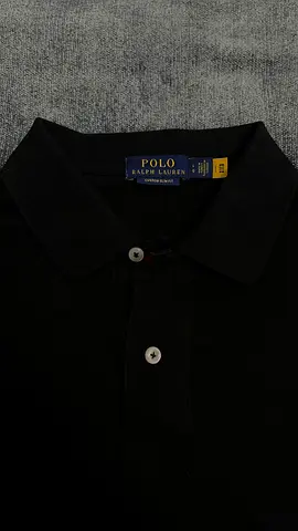 Polo Ralph Lauren Black Cotton Blend Polo Shirt - Size L Custom Slim Fit Price Negotiable