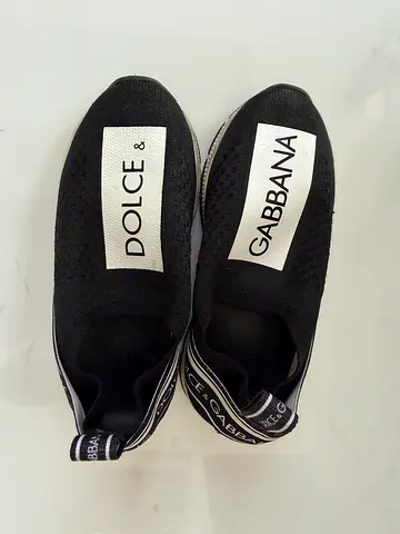 Dolce & Gabbana black slip-on knit sneakers -gently used Abudhabi Al Shamkha south