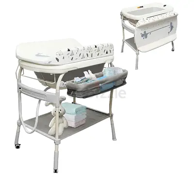 2-in-1 Baby Bathtub & Changing Table