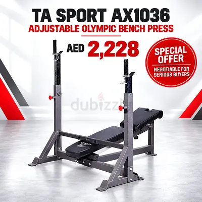 Brand New TA SPORT AX1036 Adjustable Olympic Bench