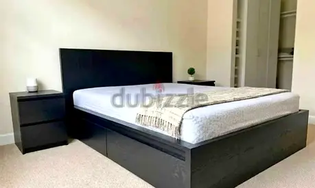 Ikea Queen size bed with mattress and storage drawers