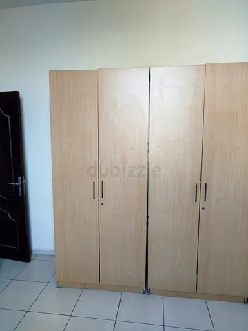 Used 2-door wooden wardrobe 2 Quantity - light maple finish