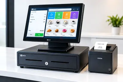 Ncr POS Register System with Touchscreen, Cash Drawer & Epson Receipt Printer