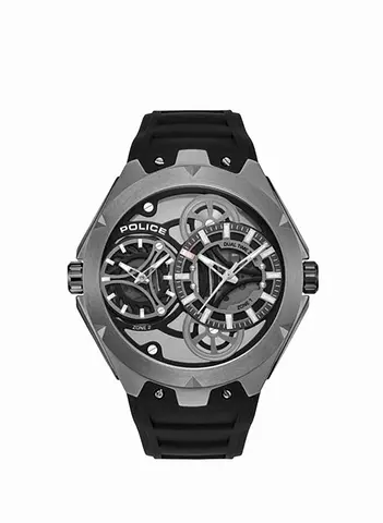 Police Scepter 42mm Men's Analog Black Dial with Black Silicon (Never Used) (2 Year warranty)