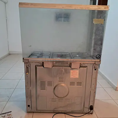 Used stainless steel freestanding gas oven and hob - decent condition