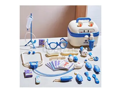 Kids Medical Doctor Playset with Carry Case - Blue