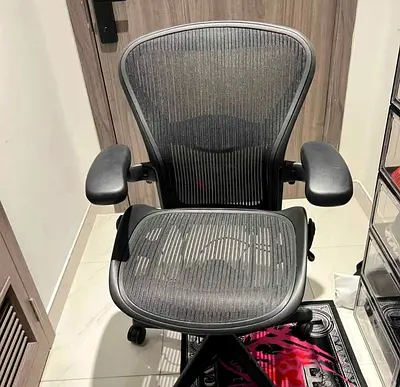 Office Herman Miller Aeron Classic Chair Lumbar Support Size B Fully Adjustable