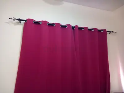 Curtains Dark teal blackout curtains with eyelet header - pair