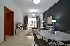 Furnished 1BR | Florence 1 JVC | Balcony & Pool Gym Access